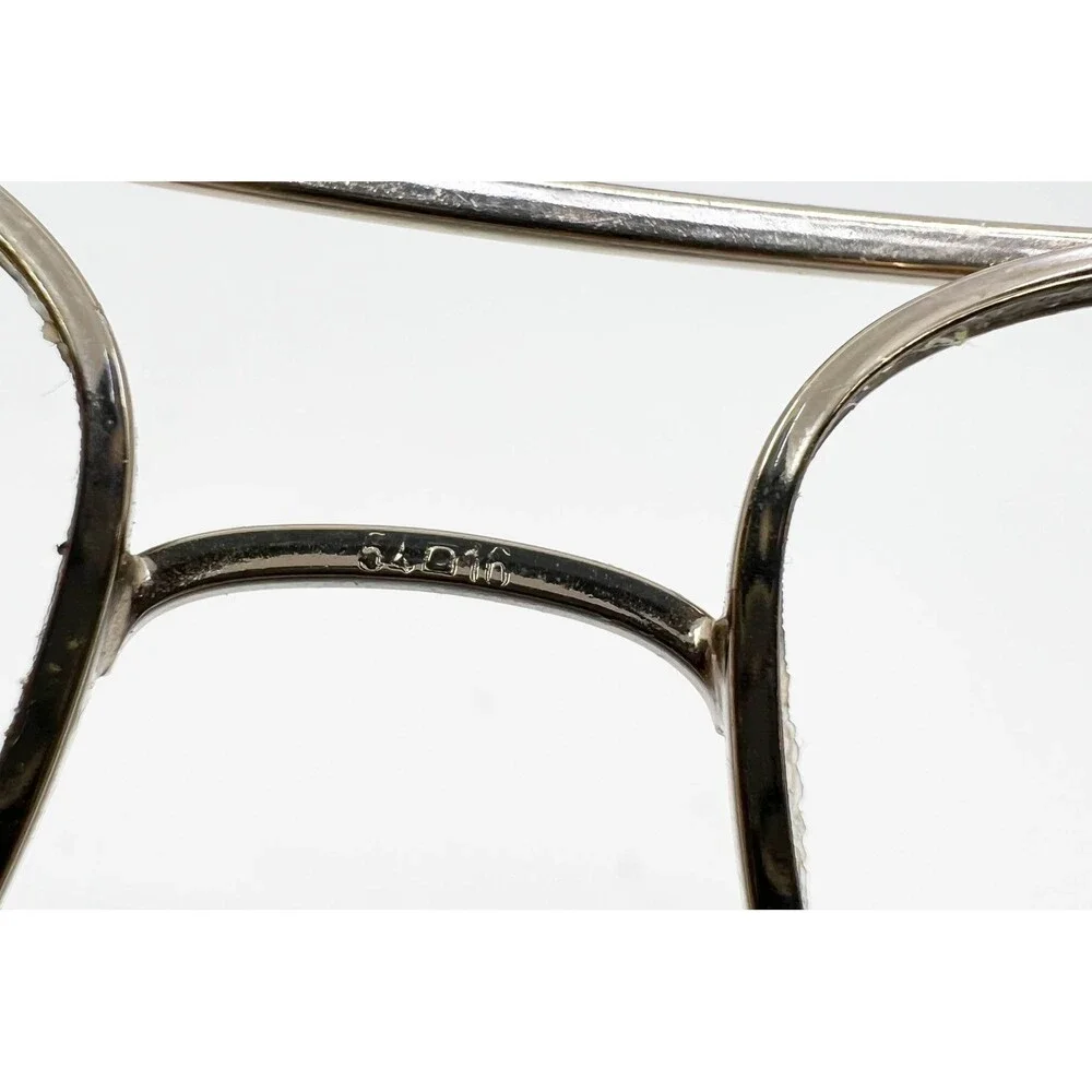 Menrad Eyeglass Frames Women Brown Gold Aviator 347-38 54-16-140